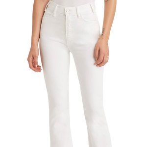 The Hustler High Waist Fray Hem Ankle Bootcut Jeans